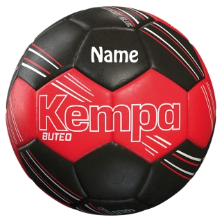Kempa Handball BUTEO schwarz/rot Größe 3 mit Aufdruck Name