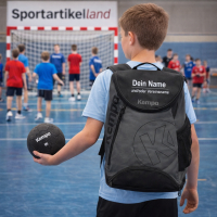 Kempa Rucksack mit Bodenfach und Aufdruck Name
