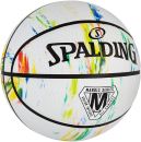 Spalding Basketball  MARBLE MULTICOLOR weiss Rainbow Indoor Outdoor Größe 7