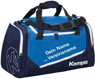 Kempa Sporttasche mit Aufdruck Name 75 L blau 68 x 30 x 37 cm