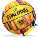 Spalding Basketball  MARBLE MULTICOLOR INDOOR OUTDOOR gelb Größe 7 + Ballpumpe
