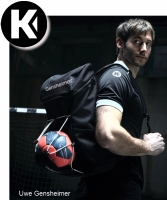 Kempa Handball Rucksack mit Ballnetz schwarz