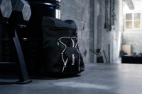 Kempa Rucksack Pro schwarz mit Ballnetz und Aufdruck Namen