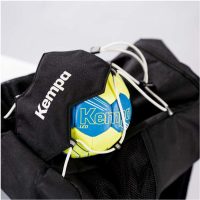 Kempa Rucksack Pro schwarz mit Ballnetz und Aufdruck Namen