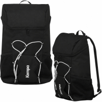 Kempa Rucksack Pro schwarz mit Ballnetz und Aufdruck Namen