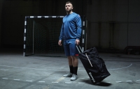 Kempa Trolley mit Aufdruck 120 L Teamsport XL schwarz 71,5 x 39,5 x 43  cm