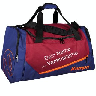 Kempa Sporttasche mit Aufdruck Name L deep rot/deep blau 75 L
