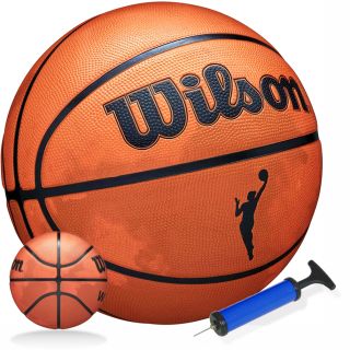 Wilson Basketball Heir Series Smoke WNBA Logo Outdoor Größe 6 + Ballpumpe