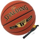 Spalding Basketball TF Gold Series INDOOR / OUTDOOR Ball Größe 7 + Dual Action Pumpe