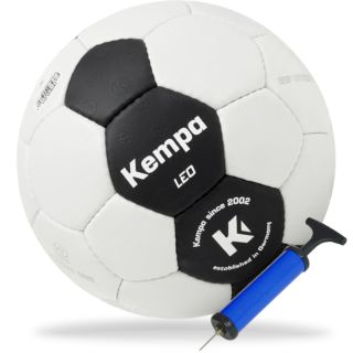 Kempa Handball Größe 0 Leo Black & White Training  weiß/schwarz + Ballpumpe