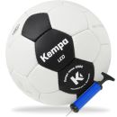 Kempa Handball Größe 2 Black & White Training  weiß/schwarz + Ballpumpe