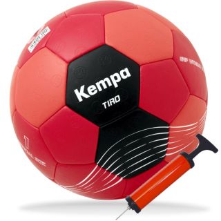 Kempa Kinder Handball lite Training TIRO rot/schwarz Größe 1 + Ballpumpe