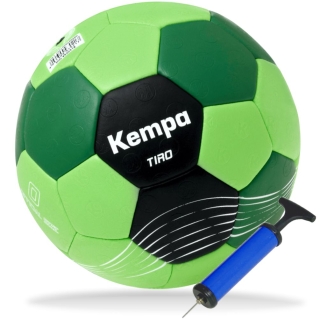 Kempa Handball TIRO extra leicht für Kinder bis 7 Jahre grün Größe 0 + Ballpumpe