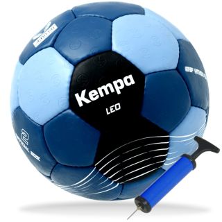 Kempa Handball Leo Training blau/schwarz Größe 2 + Ballpumpe