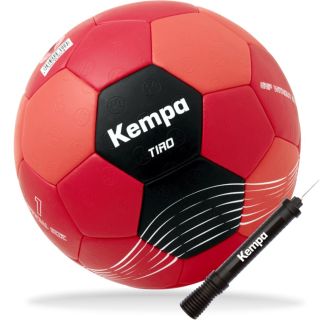 Kempa Handball Tiro lite extra leicht für Kinder rot/schwarz Größe 1 + Kempa Ballpumpe