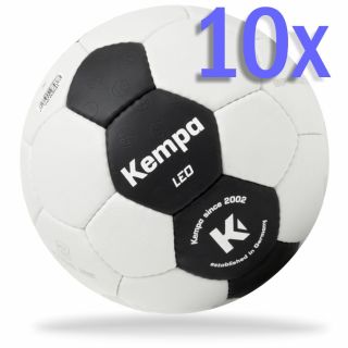 10 x Kempa Handball Leo weiß/schwarz Größe 1