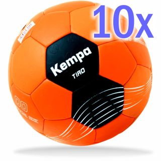 10 x Kempa Kinder Handball TIRO extra leicht orange/schwarz Größe 00