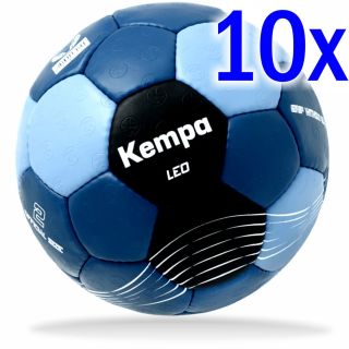 10 x Kempa Handball Leo Training  blau/schwarz Größe 1