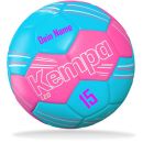 Kempa Handball LEO Training pink blau Größe 0 mit Aufdruck