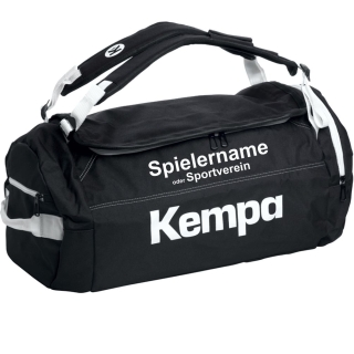 Kempa Sporttasche Rucksack K-LINE 40 L schwarz mit Aufdruck Name