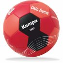 Kempa Handball Tiro lite extra leicht für Kinder rot/schwarz Größe 1 mit Aufdruck Name