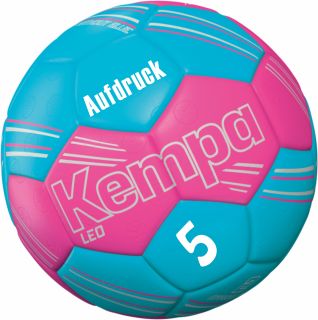 Kempa Handball LEO Training pink blau Größe 1 mit Aufdruck weiss