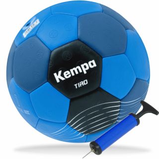 Kempa Handball Größe Tiro lite extra leicht für Kinder blau Größe 1 + Ballpumpe