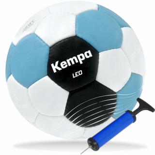 Kempa Handball Leo für Kinder weiß/grau 0 + Ballpumpe