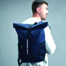 Kempa Rolltop Rucksack schwarz mit Aufdruck Name
