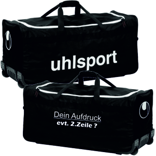 uhlsport Trolley Trikottasche Basic Line 110 L Travel & Team Kitbag XL mit Aufdruck Name