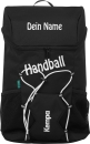 Kempa Rucksack Handball schwarz mit Ballnetz - Aufdruck Name
