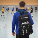 Kempa Rucksack Handball schwarz mit Ballnetz - Aufdruck Name