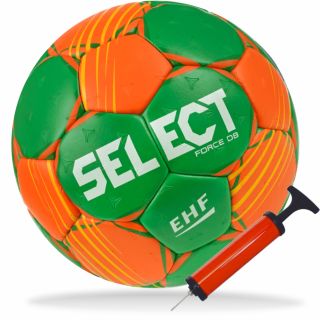 Select Handball FORCE DB grün/orange Größe 2 + Ballpumpe