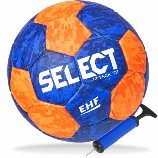 Select Handball Attack TB blau/orange Größe 2 + Ballpumpe