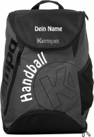 Kempa Handball Rucksack anthra mit Aufdruck weiss Name