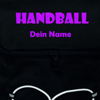 Kempa Rucksack Pro schwarz mit Ballnetz und Aufdruck Name...