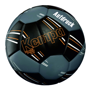 Kempa Handball Spectrum Synergy Plus schwarz/grau Größe 2 mit Aufdruck Name