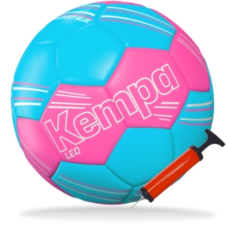 Kempa Handball LEO Training pink/aqua Größe 2 + Ballpumpe