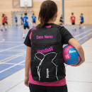 Kempa Rucksack Handball schwarz/pink mit Ballnetz - Aufdruck Name