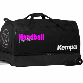 Kempa Trolley Handball mit Aufdruck Name 120 L Teamsport XL schwarz/pink/silber