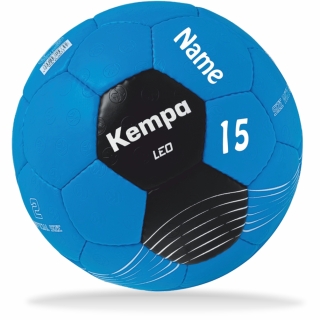 Kempa Handball Leo blau Größe 1 mit Aufdruck Name