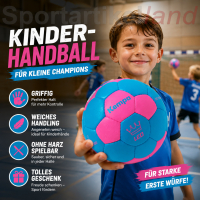 Kempa Handball Leo blau/pink Größe 0 mit Aufdruck Name für Kinder 6-8 Jahre