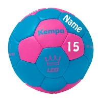 Kempa Handball Leo blau/pink Größe 0 mit Aufdruck Name für Kinder 6-8 Jahre