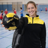 Kempa Handball Spectrum Synergy Primo schwarz/gold mit Aufdruck Name Größe 1