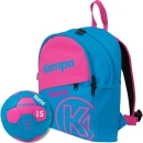 Sportartikelland Bundle Kempa Rucksack + Handball Größe 0 für Kinder blau/pink