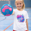 Kempa Handball personalisiert blau/pink Größe 1 mit Aufdruck Name