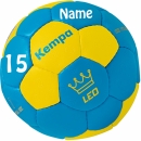 Kempa Handball personalisiert blau/gelb Größe 0 mit Aufdruck Name weiß
