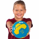 Kempa Handball personalisiert blau/gelb Größe 0 mit Aufdruck Name weiß
