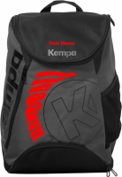 Kempa Handball Rucksack anthra/rot mit Aufdruck Name
