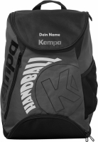 Kempa Handball Rucksack anthra/silber mit Aufdruck Name